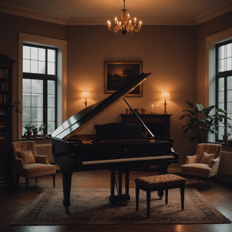 Experience the calming influence of the night sky as piano melodies intertwine with the whisper of the night breeze. Perfect for winding down after a long day, this music invites listeners to slow down and immerse themselves in the beauty of the nighttime.