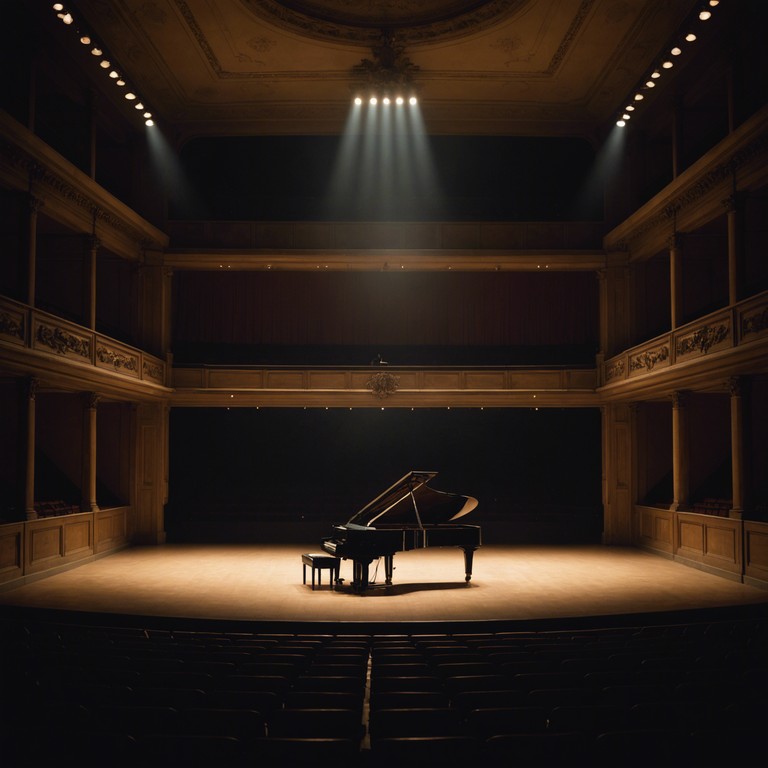 In the depths of a forgotten opera house, a phantom crafts a song of sorrow and revenge, echoing through the haunting corridors. The composition utilizes the powerful strikes of piano, scaling the heights of passion and the depths of despair, unraveling a tale of unrequited love and spectral justice.