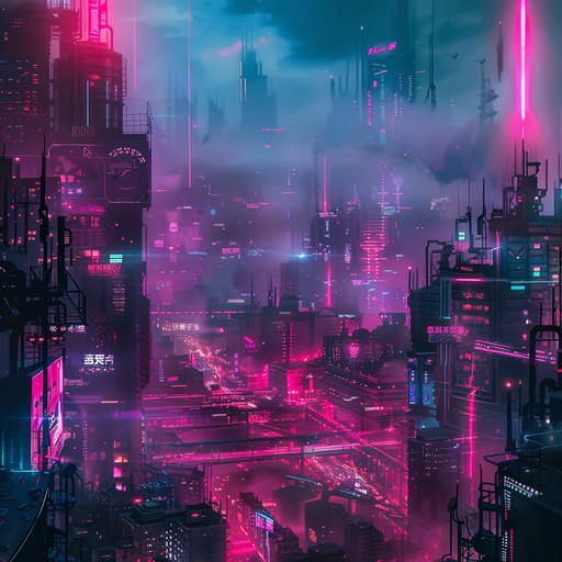 Ethereal and pulsing, the track captures the surreal essence of a neon lit metropolis in a far future dystopian world. The soaring synths and hypnotic rhythm evoke the sense of traversing through digital realms and cybernetic alleyways.