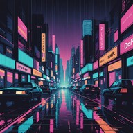 somber tones in futuristic cityscape