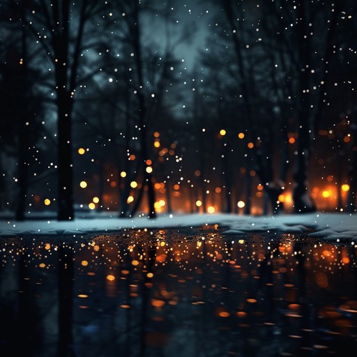 This instrumental track captures the essence of a festive night with dreamy, ambient synths creating a soft, ethereal soundscape. Light percussion supports the melody, evoking the joy and nostalgia of holiday festivities. The arrangement transitions smoothly between serene passages and moments of shimmering brightness, reminiscent of twinkling lights and cherished memories.