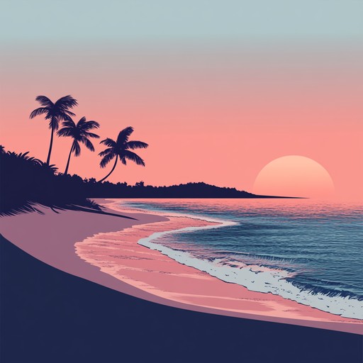 An instrumental reggae track that gently flows with mellow rhythms, soft melodica melodies, and calming harmonies, evoking the serene atmosphere of a tranquil island paradise at sunset