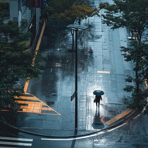 A heart wrenching k pop instrumental ballad that paints the picture of a rainy seoul day. Featuring gentle guitar plucking, ambient synths, and subtle percussion, this music piece conveys a feeling of longing and introspection, making it perfect for quiet, reflective moments.