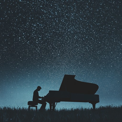 A melancholic instrumental piece set against the backdrop of a starlit night, utilizing the piano’s haunting tones to weave a narrative of longing and quiet sorrow, stirring deep emotional resonance