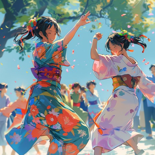 A lively instrumental blending traditional japanese sounds and modern anime beats, ideal for holiday dance scenes and festive celebrations. The track's dynamic rhythm and vibrant melodies capture the joy and energy of the season.