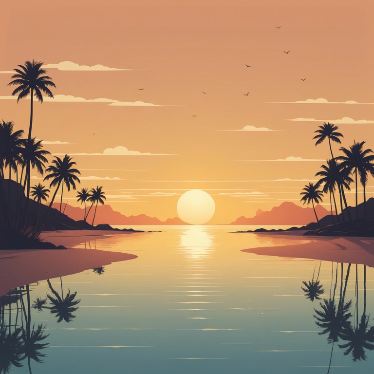 Imagine a lazy afternoon, the sun gently setting over a calm beach. The music encapsulates this serene scene with soft mambo rhythms that slowly sway your cares away, like palm trees dancing in a light breeze. The lilting melody cradles the listener in a state of chill relaxation, perfect for unwinding or a gentle background at a get together.