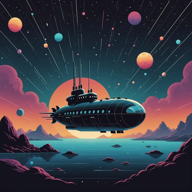 In a blend of heroic melodies and expansive electronic landscapes, this composition tells the story of sailors exploring the outer reaches of the universe, supported by modern technology and driven by the age old spirit of the sea.