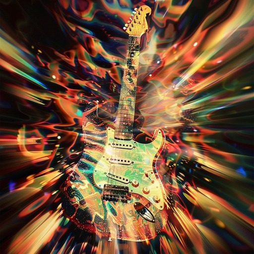 A vibrant and energetic fusion of funky rock rhythms and cutting edge experimental soundscapes, creating a unique and adventurous musical experience. Electric guitar riffs and tight bass lines lead the way through an unpredictable, yet cohesively groovy, sonic journey.