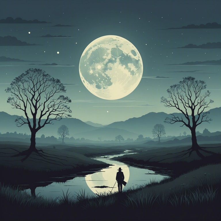 A lone harmonica plays, intertwining with the whispering wind, creating a chilling yet captivating soundscape. Envisioned as the background score to a story of forgotten villages and unsolved mysteries, the song marries the natural sounds of the night and the foreboding presence of the unknown.