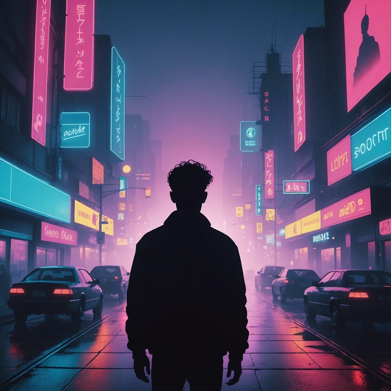 Delve deeper into the emotional landscape of a lonely wanderer navigating through the quiet chaos of urban emptiness. Echoes through emptiness accentuates the feeling of isolation amidst a city's bustling life, capturing a snapshot of an introspective journey under the pale moonlight.