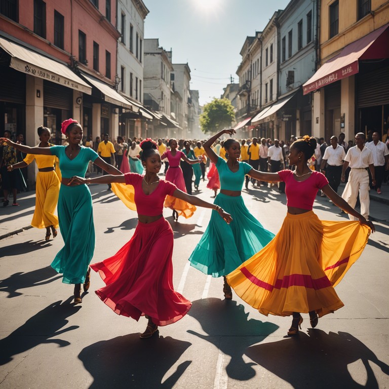 This track captures the essence of a festive street parade in modern africa, with vibrant rhythms and joyful melodies leading the way. It features traditional instruments blended with contemporary sounds, creating a dynamic and uplifting atmosphere that's impossible to resist.