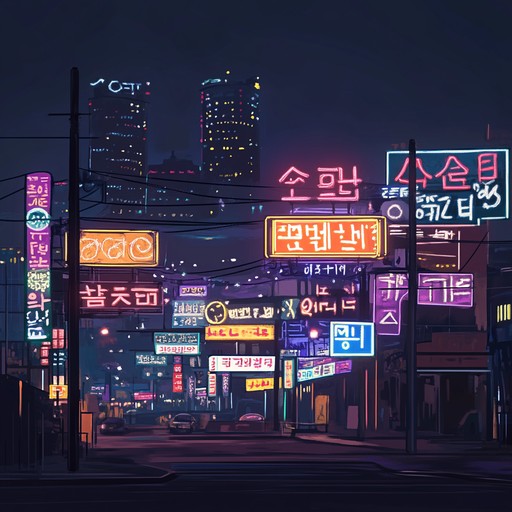 A sophisticated blend of electronic and traditional sounds, this instrumental k pop piece paints a sonic picture of seoul illuminated by neon lights, evoking the city's dynamic and enchanting nightlife.