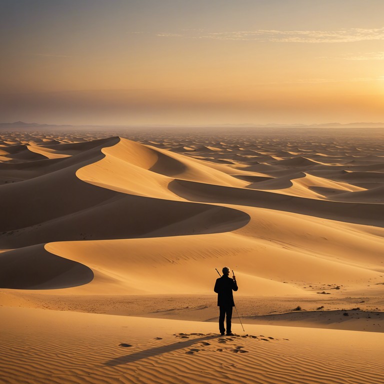 In this track, an evocative flute leads a journey through the sweeping dunes and under the expansive desert skies, blending traditional rhythms with a hint of modern ambience, creating a bridge between ancient and contemporary times. The song captures the essence of a mystical desert awakening with each note played.