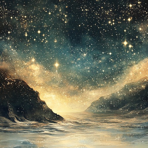 Explore a cosmic soundscape where harmonious synths weave through shimmering, starlit textures. The music evokes a fantastical journey across the galaxy, with each note sparkling like a distant star.