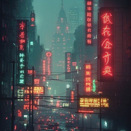 A sophisticated instrumental j pop piece blending lush synth textures with intricate melodies, capturing the essence of a bustling city illuminated by neon lights. The track weaves emotive piano lines with upbeat electronic rhythms, evoking a sense of wonder and modern elegance.
