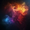 funky, spacey jam saturated with swirling, vibrant textures