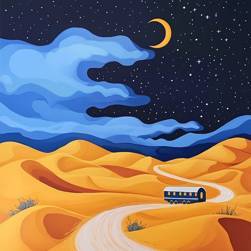 This instrumental track weaves traditional middle eastern instruments with playful melodies, capturing the spirit of a joyful caravan journey under starry skies