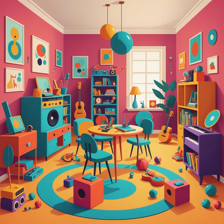 In this track, playful melodies intricately weave with the nostalgic, chipper sounds of toy instruments, creating a lively and joyous atmosphere. The music simulates a journey through a vibrant, animated toy world, where each note brings toys to life.