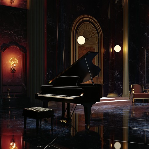 Experience a serenade of elegance with piano driven torch lounge melodies that capture the essence of romance during a secluded midnight moment. The soft, inviting tones fill the air with luxury and reflection.