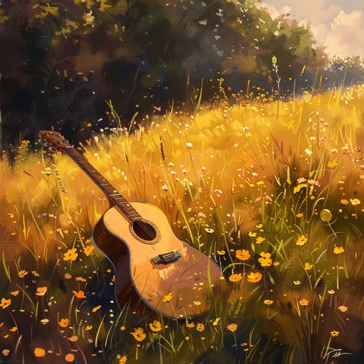 A soothing instrumental piece featuring gentle melodies and a serene, reflective atmosphere that evokes peaceful summer days. The sounds of an acoustic guitar weave through a lush backdrop, creating a sense of calm and introspection, perfect for unwinding and deep thought