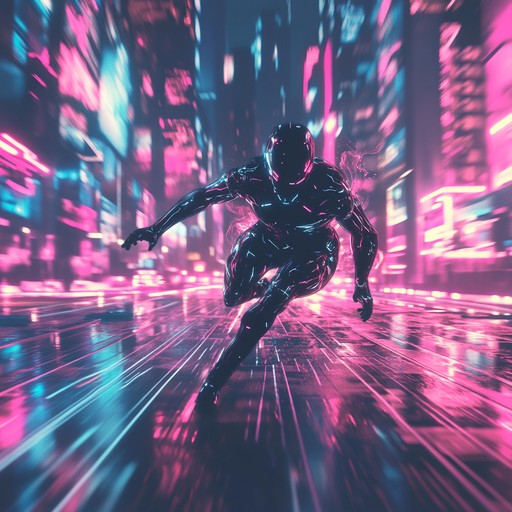 A high octane musical journey through a futuristic cityscape. Pulsating electric guitar riffs infuse the track with an energized groove, perfect for a fast paced chase scene under neon lights.