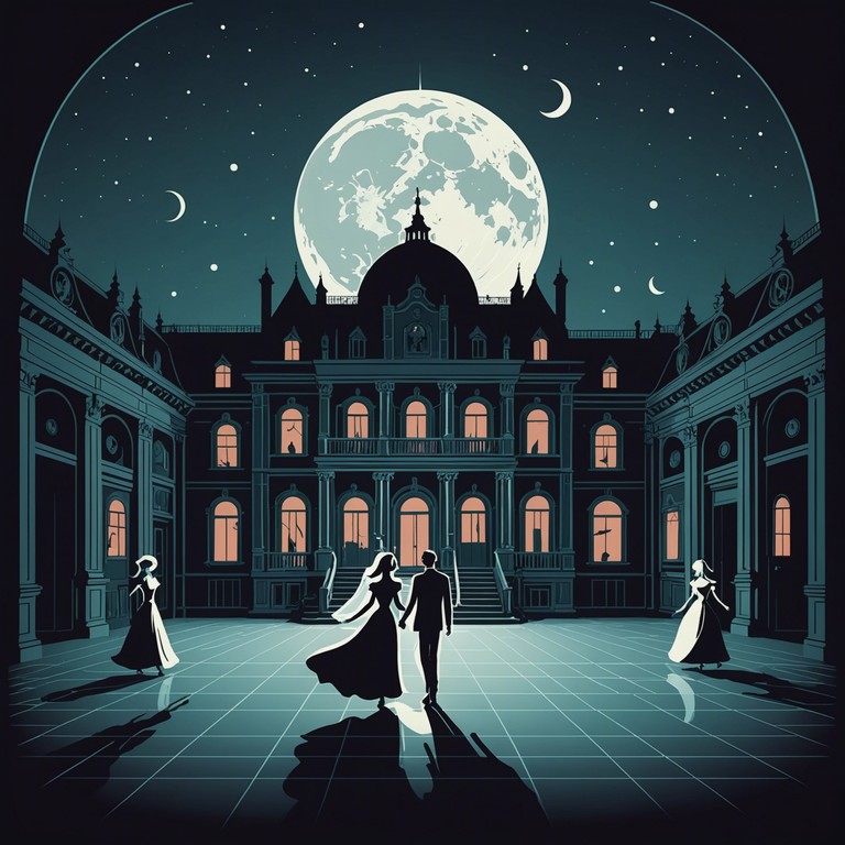 A captivating instrumental track blending festive melodies with gothic undertones to craft an enigmatic atmosphere. The music conjures images of spectral dancers under a full moon, celebrating in a haunted ballroom with eerie grace.