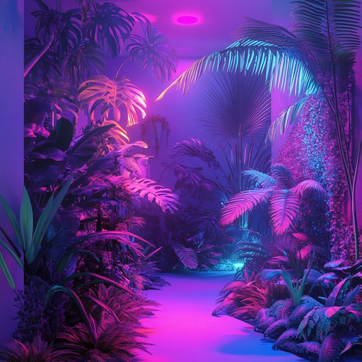 A vibrant dance pop track merging electro beats with lush, tropical vibes. Think energetic rhythms, shimmering synths, and immersive soundscapes that transport you to a neon lit jungle party.