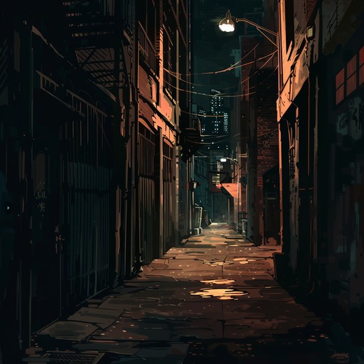 An edgy instrumental hiphop track that builds suspense and tension through dark, atmospheric beats and haunting melodies, perfect for a moody and gripping atmosphere