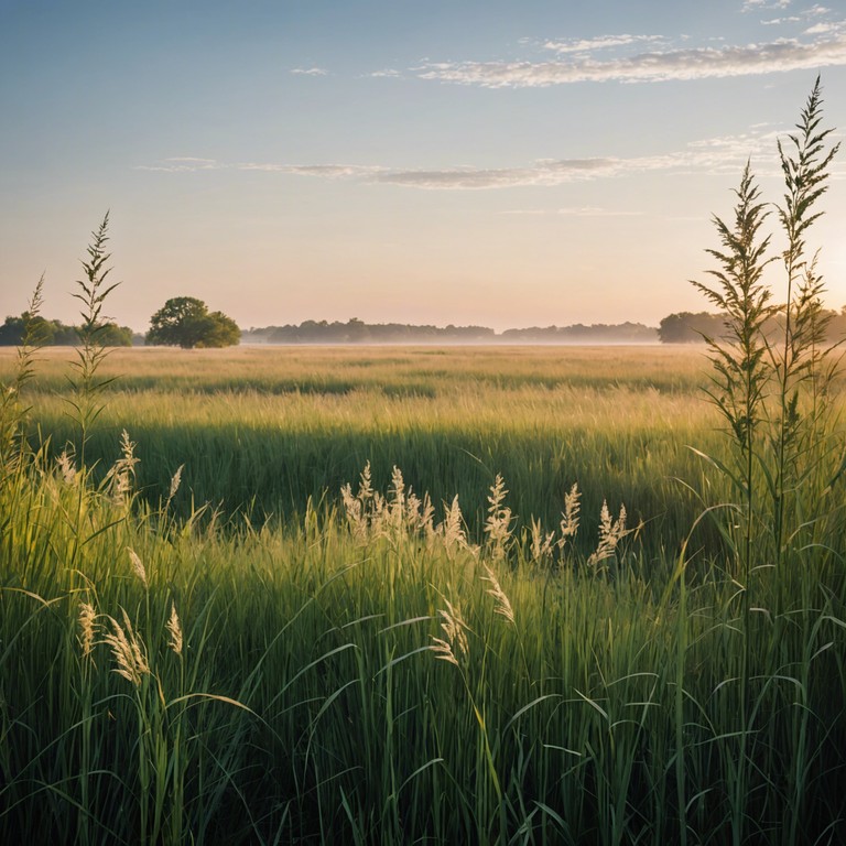 A beautiful orchestration reflecting the glow of morning light on a vast prairie, celebrating the tranquility and beauty of the countryside through melodic storytelling.