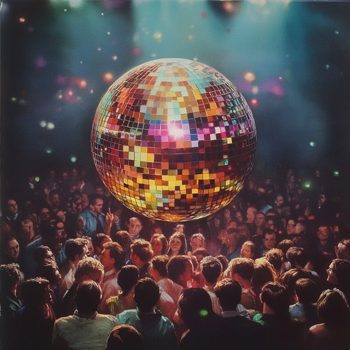 An instrumental track blending classic disco beats with funky basslines and groovy synth melodies, creating an energetic atmosphere perfect for dancing into the night.