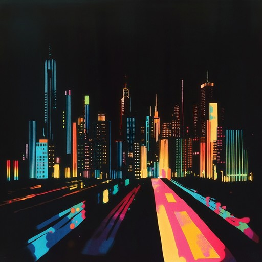 An instrumental electro track that transports listeners to a futuristic metropolis, blending ambient synths with rhythmic beats to evoke the shimmering glow of neon lights and the endless movement of the city.