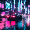 energizing phonk beats pulsate through neon lit city streets