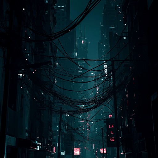 Immerse yourself in an instrumental journey through a sprawling cyberpunk metropolis, where anxious synth melodies intertwine with pulsating electronic beats to evoke the tension and unease of a dystopian future.