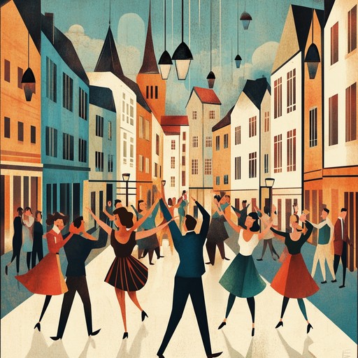 A lively instrumental piece that brings to life the cheerful atmosphere of main street dances in the old days, featuring swinging rhythms and catchy melodies that stir happiness and nostalgia.