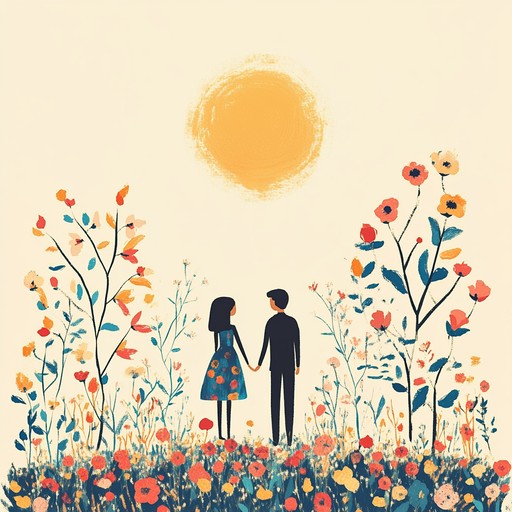 Capture the essence of a blossoming romance in a sun drenched garden with this lively and uplifting melody. Elegant violin strains dance playfully with a bouncy piano accompaniment, as soft percussion gently supports the cheerful exploration of love. Perfect for evoking feelings of joy and warmth in romantic settings.