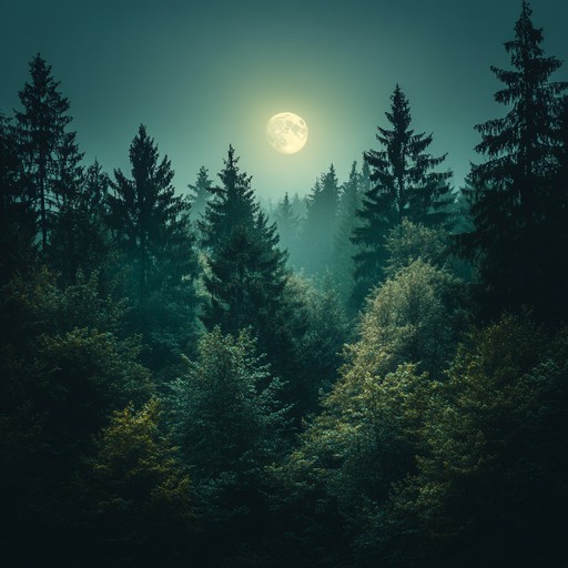 In the heart of the night, amidst the whispers of the ancient woods, a composition unfolds that blends eerie, chilling tones with the serenity of a moonlit sky. Plucked strings create an ambience of mystery and allure, drawing listeners into a nocturnal world of shadow and light.