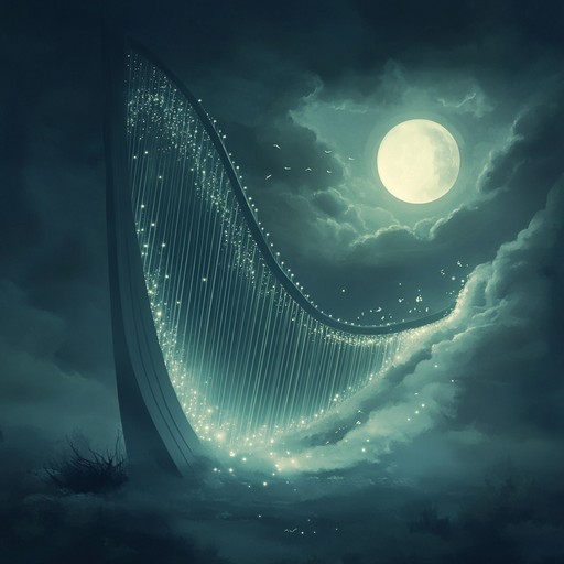 A gentle trance composition where delicate synth patterns intertwine with the soothing sounds of a celtic harp, weaving through ambient textures to create a soothing and introspective journey that touches the heart.