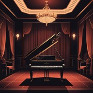 elegant piano, dark cabaret vibes