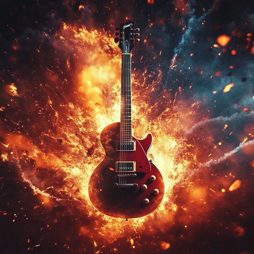 An electrifying instrumental piece perfect for anime battles, featuring high octane guitar riffs, pounding drums, and orchestral elements. The composition builds up with tension and crescendos into powerful, aggressive climaxes, capturing the intensity and drama of epic anime fights