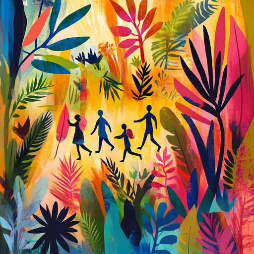 This track combines traditional african drum rhythms with bold electronic beats, evoking the atmosphere of an energetic jungle party. The rhythmic flair and pulsating bass lines create a danceable tune that keeps the listener moving, while bright brass sections add a festive touch. Ideal for lively events and summer celebrations.