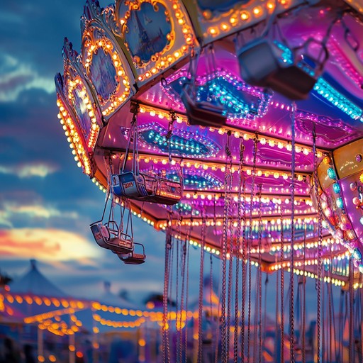 Picture a tranquil evening at the carnival with serene, rhythmic beats, and soft tropical percussion to provide a peaceful yet festive atmosphere.