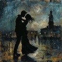 passionate dance under starry skies, blended emotions expressed.