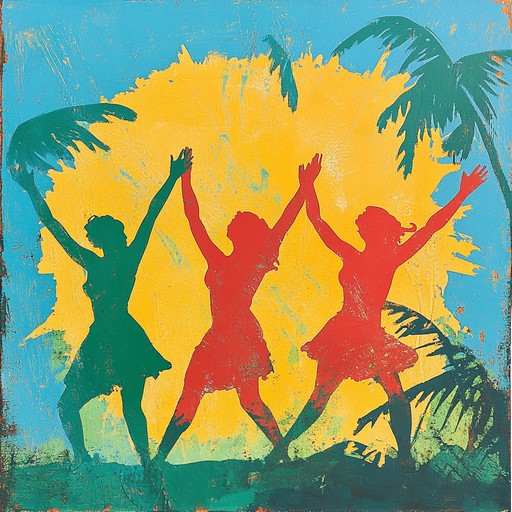 An instrumental afrobeat song filled with vibrant rhythms and lively melodies, capturing the essence of carefree dancing and joyous celebration in a tropical atmosphere.