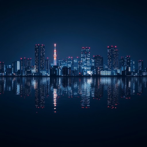 A beautiful j pop piece that paints a picture of wandering through tokyo at night, reflecting on past memories with a gentle and soothing blend of piano and soft synths, allowing listeners to feel both introspective and comforted