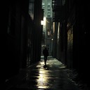 dark alleyways echo with foreboding melodies