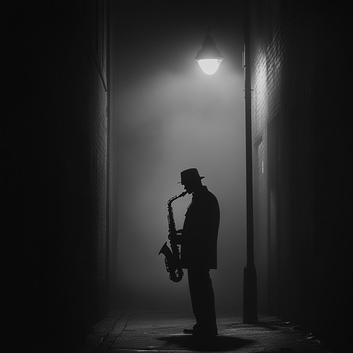 An instrumental bossa nova piece featuring a tenor saxophone that carries an eerie and haunting melody, capturing the feeling of wandering through deserted city streets under the cloak of night. The subtle rhythms and dark harmonies create a mysterious atmosphere that is both captivating and unsettling.