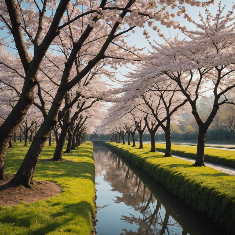 This track captures the essence of a serene anime landscape where cherry blossoms eternally bloom, encapsulating the innocence and the poignant moments of youthful days. Delicate piano melodies intertwine with cinematic strings, creating a flowing, ethereal soundscape reminiscent of a heartfelt anime theme.