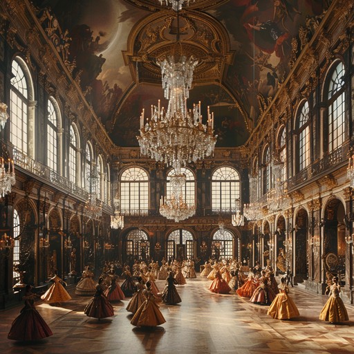 A spirited instrumental track featuring intricate harpsichord compositions reminiscent of the baroque era. The lively dance rhythms are vibrant and playful, designed to evoke a sense of joy and grandeur reminiscent of royal courts. Perfect for adding an elegant, yet energetic ambiance.