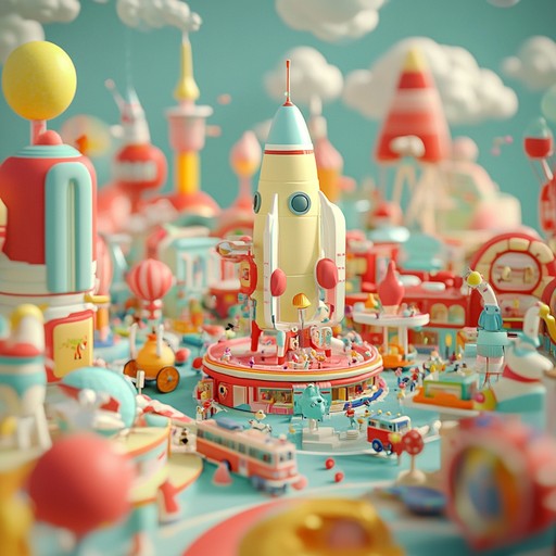 An exhilarating instrumental piece featuring electronic toy sounds, creating a playful and whimsical musical journey. It combines the innocent charm of toy instruments with dynamic, upbeat rhythms, evoking memories of childhood adventures and imagination.