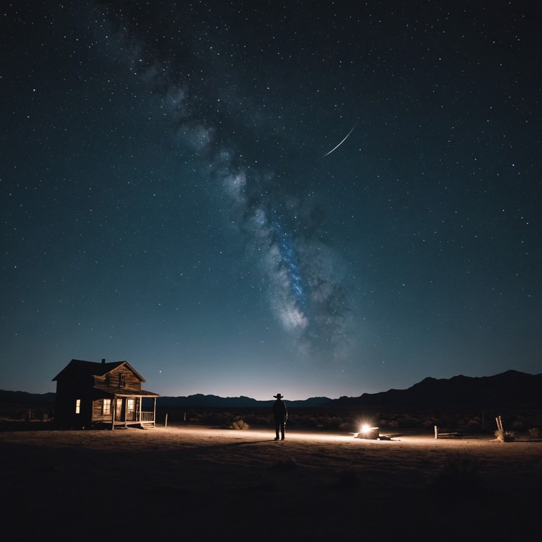 Imagine a lonesome, eerie night in a desolate western town. The quiet is occasionally interrupted by the sound of the wind and distant coyote howls. A sense of looming danger pervades as the sound of a violin pierces the silence, echoing through the empty streets like a harbinger of doom.